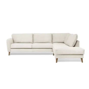 Coltar alb cu tapiterie din catifea reiata (cu colt pe partea stanga ) Paris - Scandic imagine