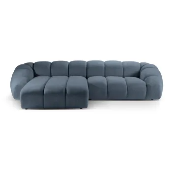 Coltar albastru cu tapiterie din catifea Diana - Micadoni Home imagine