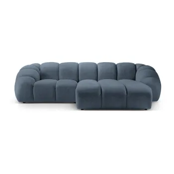 Coltar albastru cu tapiterie din catifea Diana - Micadoni Home imagine