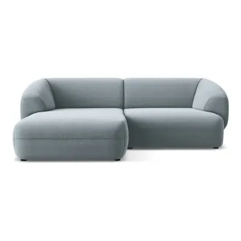 Coltar albastru deschis cu tapiterie din catifea (cu colt pe partea dreapta) Moana - Makamii imagine