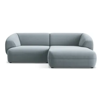 Coltar albastru deschis cu tapiterie din catifea (cu colt pe partea stanga) Moana - Makamii imagine