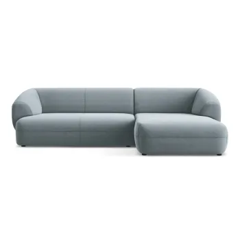 Coltar albastru deschis cu tapiterie din catifea (cu colt pe partea stanga) Moana - Makamii imagine