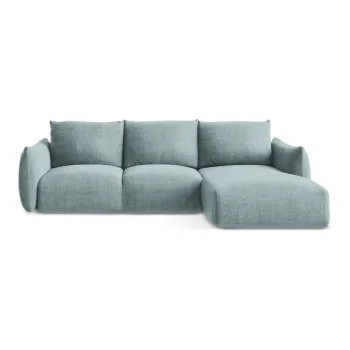 Coltar albastru extensibil (cu colt pe partea stanga/cu sezlong) Leila - Makamii imagine