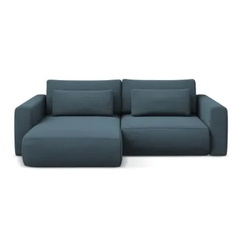 Coltar albastru extensibil/cu spatiu de depozitare (cu colt pe partea dreapta/cu sezlong) Kapua - Makamii imagine