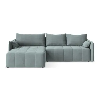 Coltar albastru extensibil/cu spatiu de depozitare (cu colt pe partea dreapta/cu sezlong) Moku - Makamii imagine