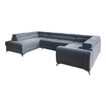 Coltar albastru extensibil/cu spatiu de depozitare (cu colt pe partea dreapta/in forma de 