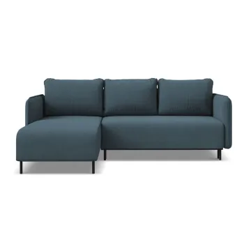 Coltar albastru extensibil/cu spatiu de depozitare (cu colt pe partea dreapta) Luana - Makamii imagine