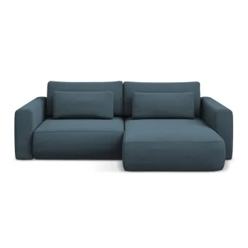 Coltar albastru extensibil/cu spatiu de depozitare (cu colt pe partea stanga/cu sezlong) Kapua - Makamii imagine