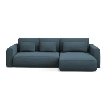 Coltar albastru extensibil/cu spatiu de depozitare (cu colt pe partea stanga/cu sezlong) Kapua - Makamii imagine