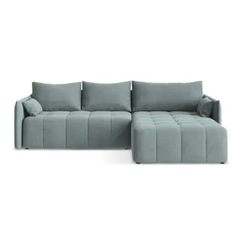 Coltar albastru extensibil/cu spatiu de depozitare (cu colt pe partea stanga/cu sezlong) Moku - Makamii imagine