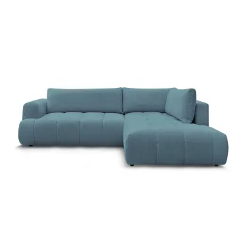 Coltar albastru extensibil/cu spatiu de depozitare (cu colt pe partea stanga/in forma de 