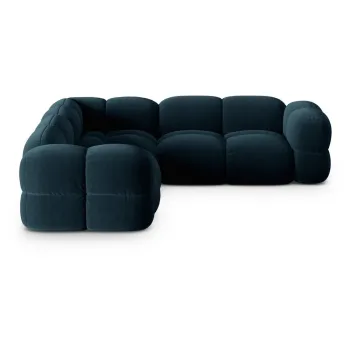 Coltar albastru inchis cu tapiterie din catifea Loretto - Cosmopolitan Design imagine