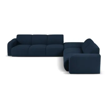 Coltar albastru inchis cu tapiterie din stofa boucle (colt stanga) Molino - Micadoni Home imagine