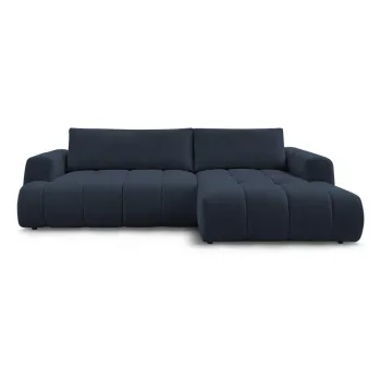 Coltar albastru inchis extensibil/cu spatiu de depozitare (cu colt pe partea stanga/cu sezlong) Fuji - Bobochic Paris imagine