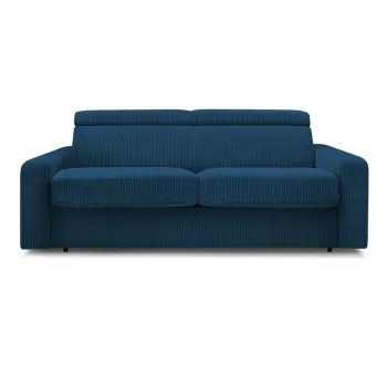 Coltar albastru inchis extensibil cu tapiterie din catifea reiata Monaco - Bobochic Paris imagine