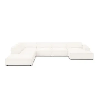 Coltar bej cu tapiterie boucle (pe partea dreapta) Jodie - Micadoni Home imagine