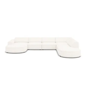 Coltar bej cu tapiterie boucle (pe partea stanga) Jodie - Micadoni Home imagine