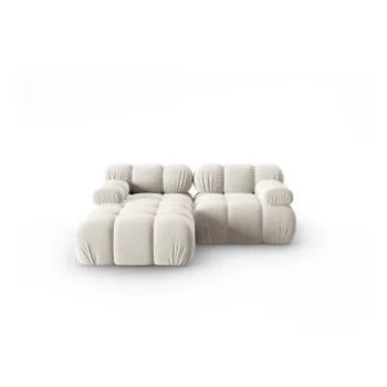 Coltar bej cu tapiterie din catifea (colt dreapta) Bellis - Micadoni Home imagine