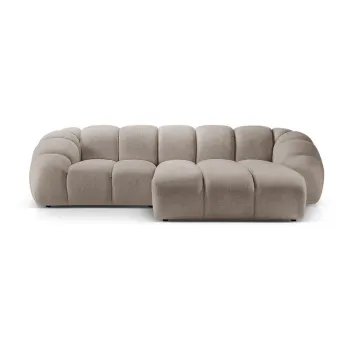 Coltar bej cu tapiterie din catifea Diana - Micadoni Home imagine