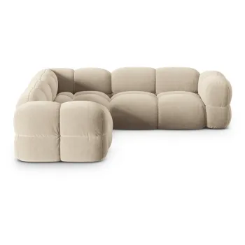 Coltar bej cu tapiterie din catifea Loretto - Cosmopolitan Design imagine