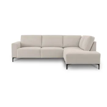 Coltar bej cu tapiterie din chenille (cu colt pe partea stanga/in forma de 