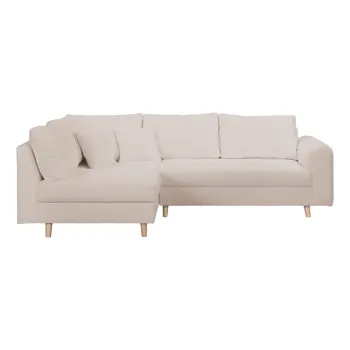 Coltar bej cu tapiterie din stofa boucle (cu colt pe partea dreapta) Ariella - Ropez imagine