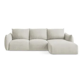 Coltar bej extensibil (cu colt pe partea stanga/cu sezlong) Leila - Makamii imagine