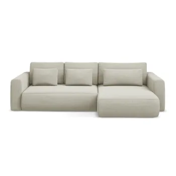 Coltar bej extensibil/cu spatiu de depozitare (cu colt pe partea stanga/cu sezlong) Kapua - Makamii imagine