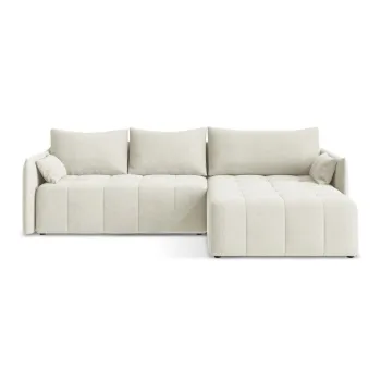 Coltar bej extensibil/cu spatiu de depozitare (cu colt pe partea stanga/cu sezlong) Moku - Makamii imagine