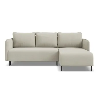 Coltar bej extensibil/cu spatiu de depozitare (cu colt pe partea stanga) Luana - Makamii imagine