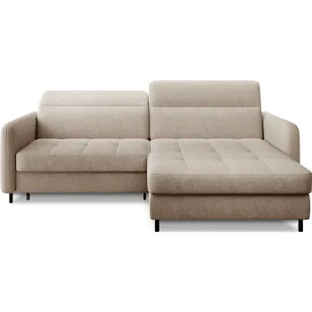 Coltar bej extensibil/cu spatiu de depozitare cu tapiterie din chenille (cu colt pe partea stanga/cu sezlong) Gomsi - ELTAP imagine