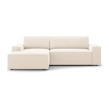 Coltar bej extensibil cu tapiterie din tesatura boucle (cu colt pe partea dreapta) Jodie - Micadoni Home imagine