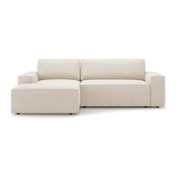 Coltar bej extensibil cu tapiterie din tesatura boucle (cu colt pe partea dreapta) Jodie - Micadoni Home imagine