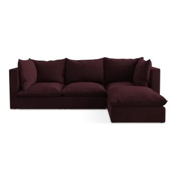 Coltar burgundy (cu colt pe partea stanga/cu sezlong) Manao - Makamii imagine