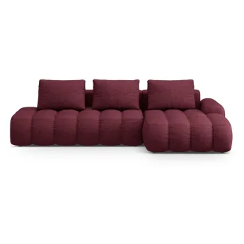 Coltar burgundy extensibil/cu spatiu de depozitare (cu colt pe partea stanga/cu sezlong) Linz - Cosmopolitan Design imagine