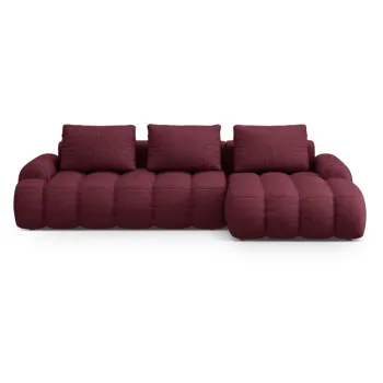 Coltar burgundy extensibil/cu spatiu de depozitare (cu colt pe partea stanga/cu sezlong) Linz - Cosmopolitan Design imagine