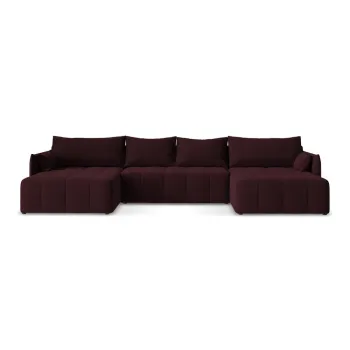 Coltar burgundy extensibil/cu spatiu de depozitare (in forma de 
