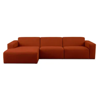 Coltar caramiziu cu tapiterie din stofa boucle (cu colt pe partea dreapta) Roxy - Scandic imagine