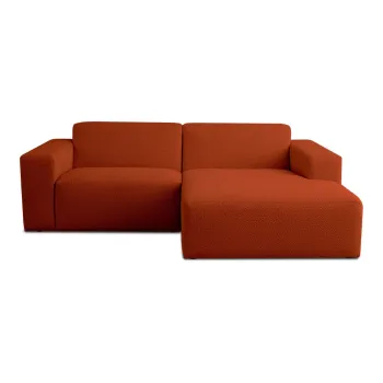 Coltar caramiziu cu tapiterie din stofa boucle (cu colt pe partea stanga ) Roxy - Scandic imagine