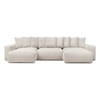 Coltar crem cu tapiterie din catifea reiata Voltaire - Bobochic Paris imagine