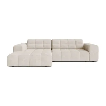 Coltar crem cu tapiterie din chenille (cu colt pe partea dreapta/cu sezlong) Chicago - Cosmopolitan Design imagine