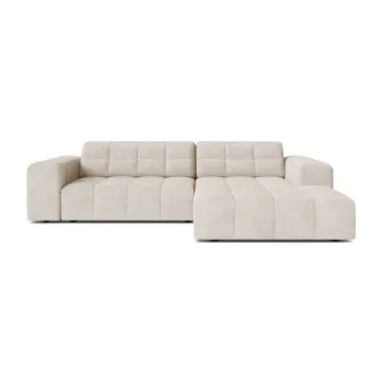 Coltar crem cu tapiterie din chenille (cu colt pe partea stanga/cu sezlong) Chicago - Cosmopolitan Design imagine