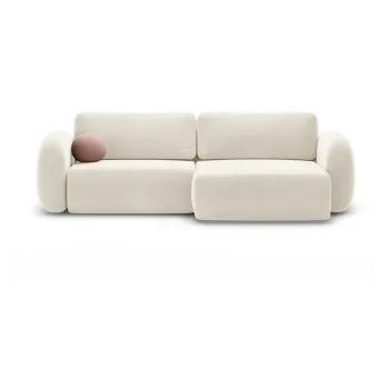 Coltar crem extensibil/cu spatiu de depozitare cu tapiterie din catifea Tonale - Cosmopolitan Design imagine