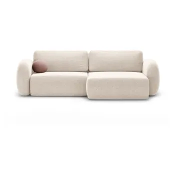 Coltar crem extensibil/cu spatiu de depozitare cu tapiterie din chenille Tonale - Cosmopolitan Design imagine