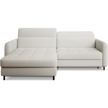 Coltar crem extensibil/cu spatiu de depozitare cu tapiterie din tesatura boucle (cu colt pe partea dreapta/cu sezlong) Gomsi - ELTAP imagine