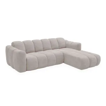 Coltar crem extensibil cu tapiterie din chenille (cu colt pe partea stanga) Michell - Miuform imagine