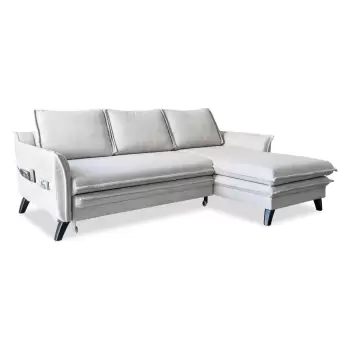 Coltar extensibil cu sezlong pe partea dreapta Miuform Charming Charlie, bej deschis imagine