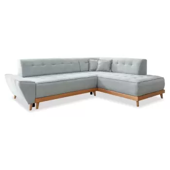 Coltar extensibil cu sezlong pe partea dreapta Miuform Dazzling Daisy L, gri deschis imagine