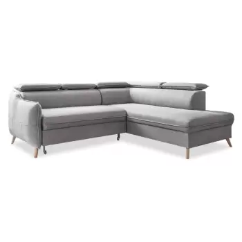 Coltar extensibil cu sezlong pe partea dreapta Miuform Sweet Harmony L, gri deschis imagine