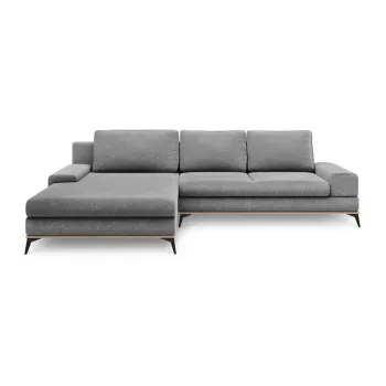 Coltar extensibil cu sezlong pe partea dreapta Windsor & Co Sofas Planet, gri imagine